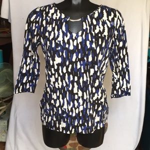Dana Buchman Patterned Blouse